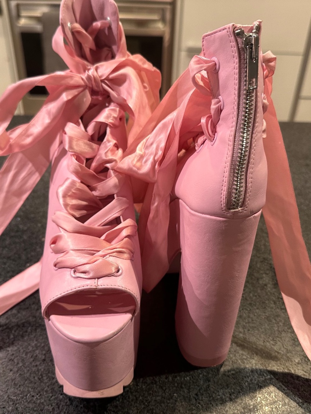Dolls Kill Pink Size 7 Ballet Bay Platforms